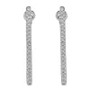 Flash Long Bar Lab-Grown Diamond Stud Earrings - Sterling Silver