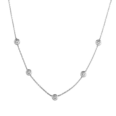Phoenix Lab Grown Diamond Station Necklace - Sterling